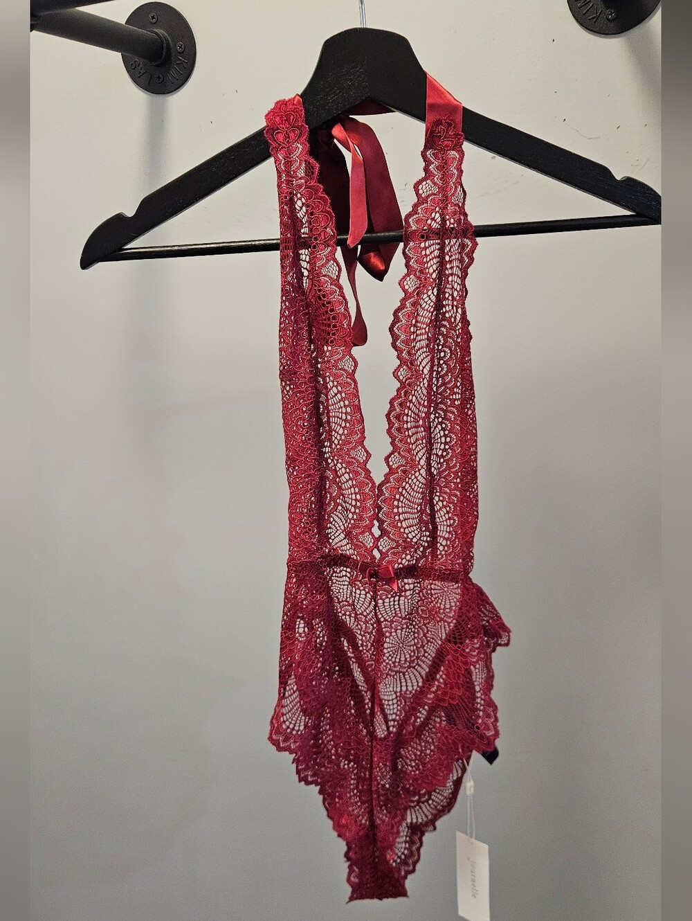 New Journelle Natalia Lace Halter Teddy Bodysuit